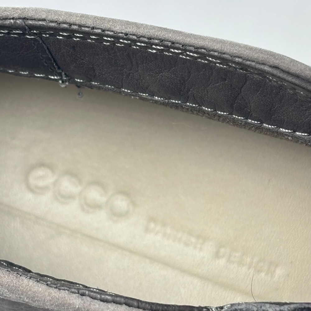 ECCO Soft 7 Bootie Women 11 Gray Nubuck Leather High Top Zip Ankle Sneaker - Picture 3 of 10